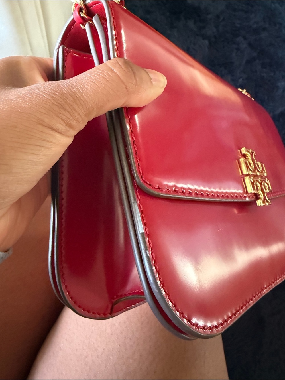 Tory Burch Britten Chain Shoulder Bag with Gold Logo - Picture 9 of 9